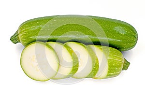 Zuchini isolated on white background